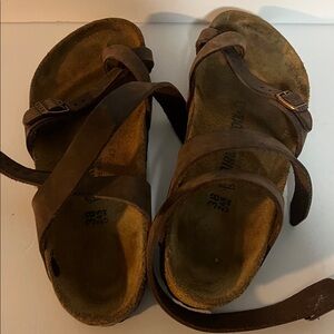 Birkenstock Women's Dark Brown Strappy Sandals size 38